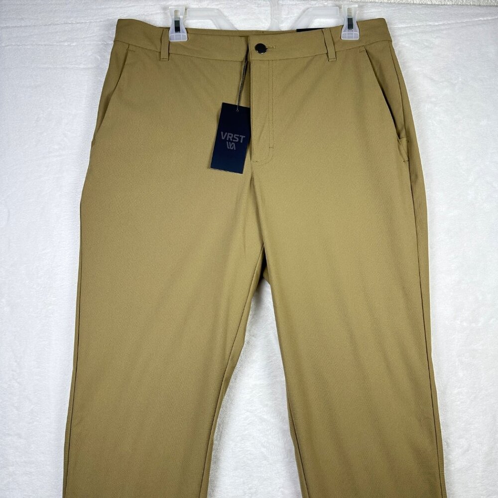 VRST Mens Limitless Performance Slim Fit Chino Pants W35 L32 Beige Stretch NWT - Picture 4 of 12